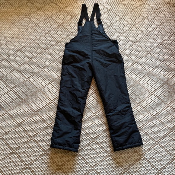 Vintage Sportscaster Snow Pants Mens L Bibs Black Ski Retro Insulated - Picture 2 of 16